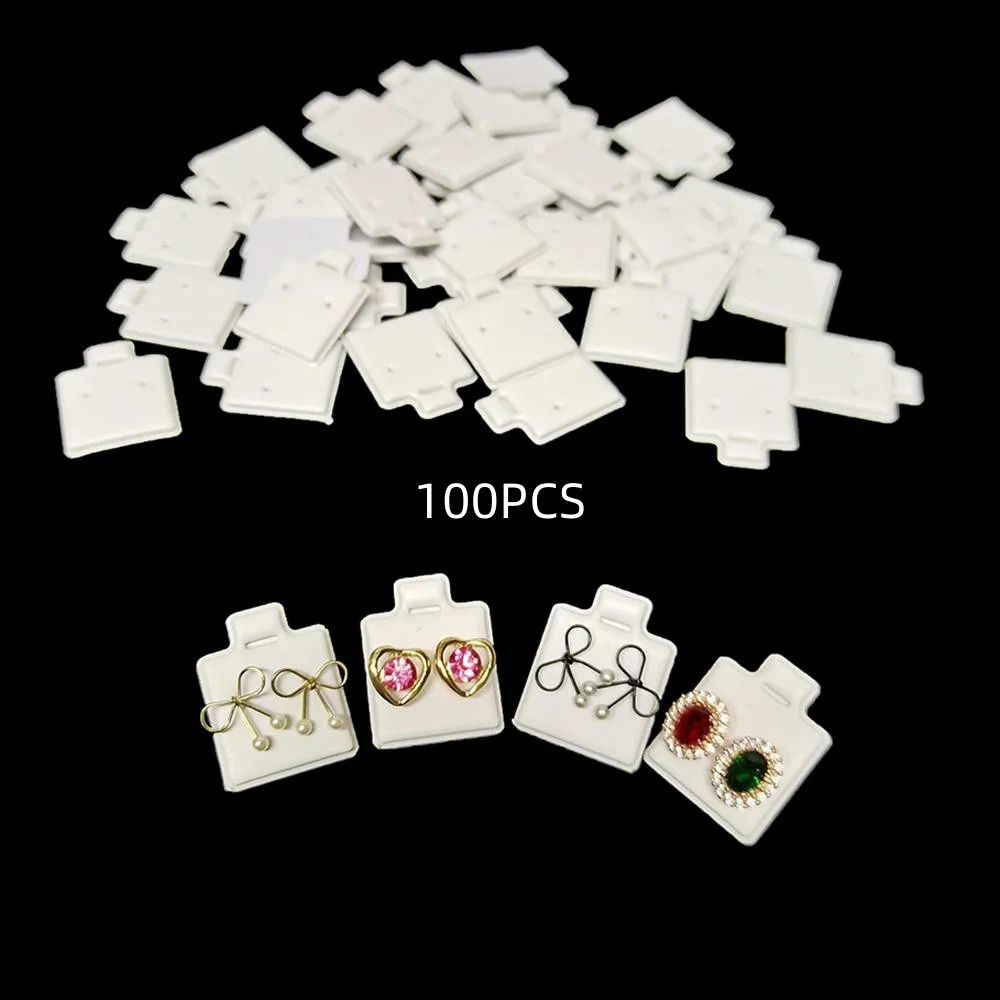 Body Jewelry Holder - 100 cartes de présentation blanches pour