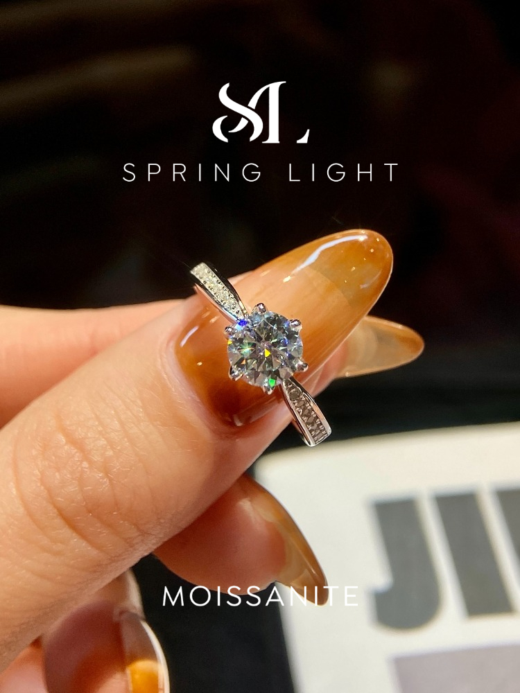 Body Jewelry High Quality - Bagues en diamant Moissanite véritable 0,5-1CT