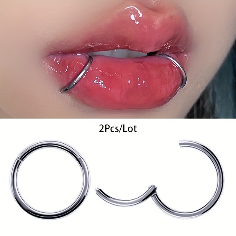 Clicker Ring Seamless - 2pcs sans soudure en acier inoxydable