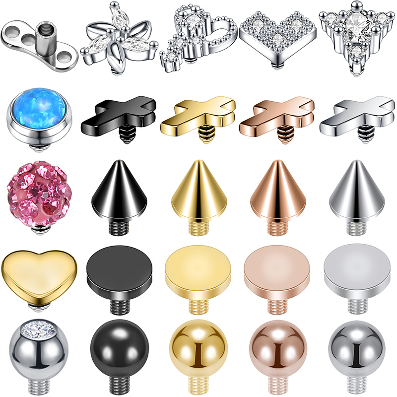 Dermal Anchor Top - ZS 16G Micro Piercing cutané Zircon
