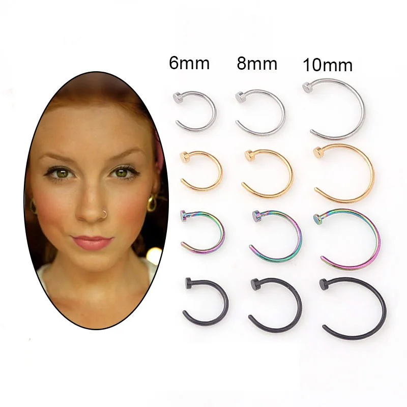 Body Jewelry Nose Ring - Lot de 5 anneaux de nez
