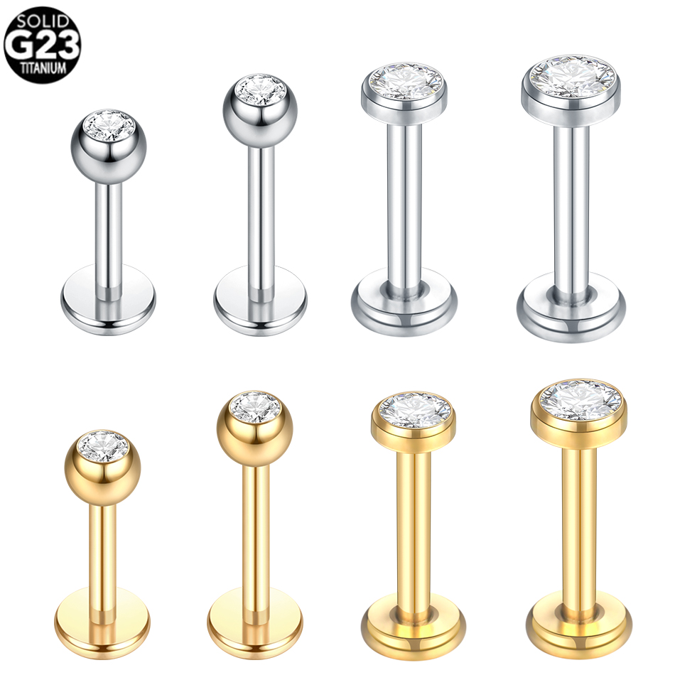 Body Jewelry Internally Threaded - G23 titane Labret Piercing lèvre anneau