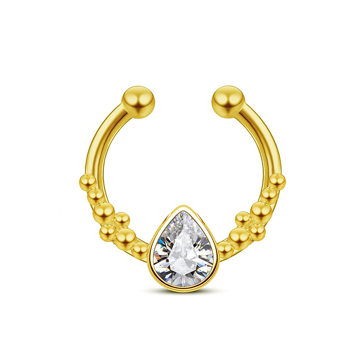 Body Jewelry Nose Ring - Anneau de faux nez en fer