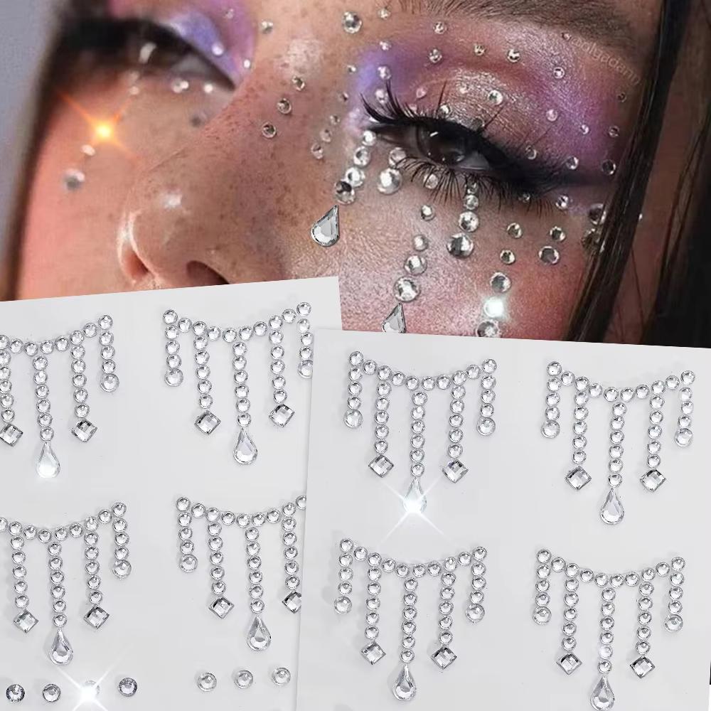 Body Jewelry Stickers - 1/5 feuilles visage bijoux autocollants bricolage