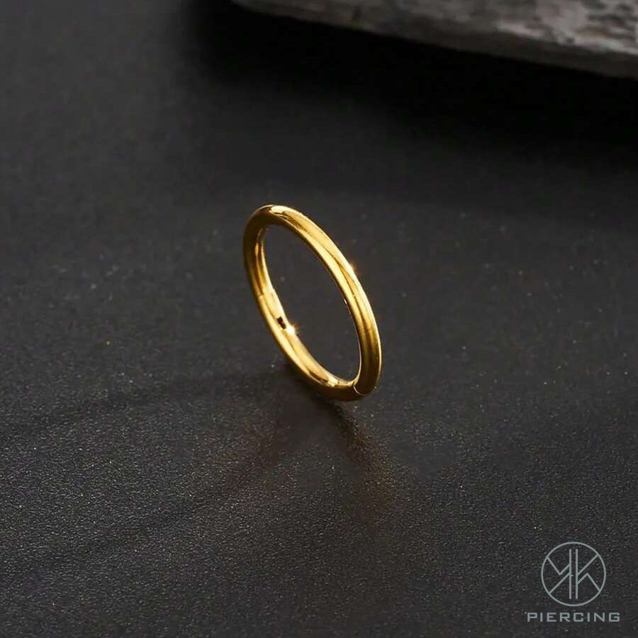 1pc 16G / 18G / 20G titane or  - Clicker Ring Seamless avis et prix
