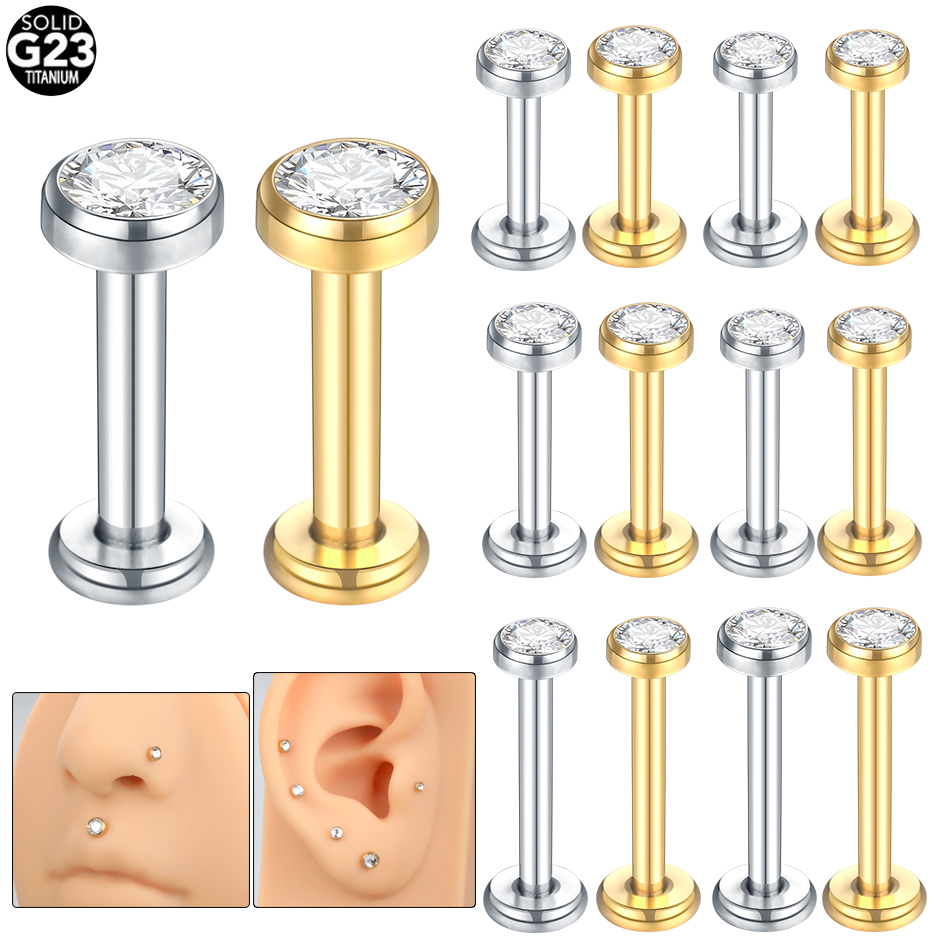 10 pièces G23 titane Labret Pi - Body Jewelry Internally Threaded avis et prix
