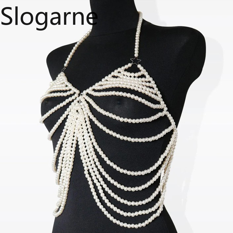 Femmes Sexy perle corps chaîne - Body Jewelry Europe avis et prix