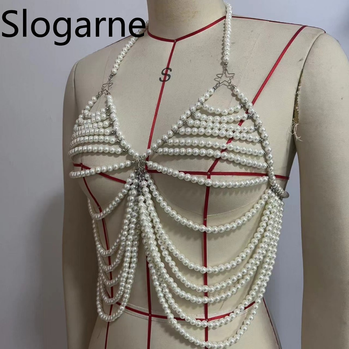 Femmes Sexy perle corps chaîne - Body Jewelry Europe avis et prix