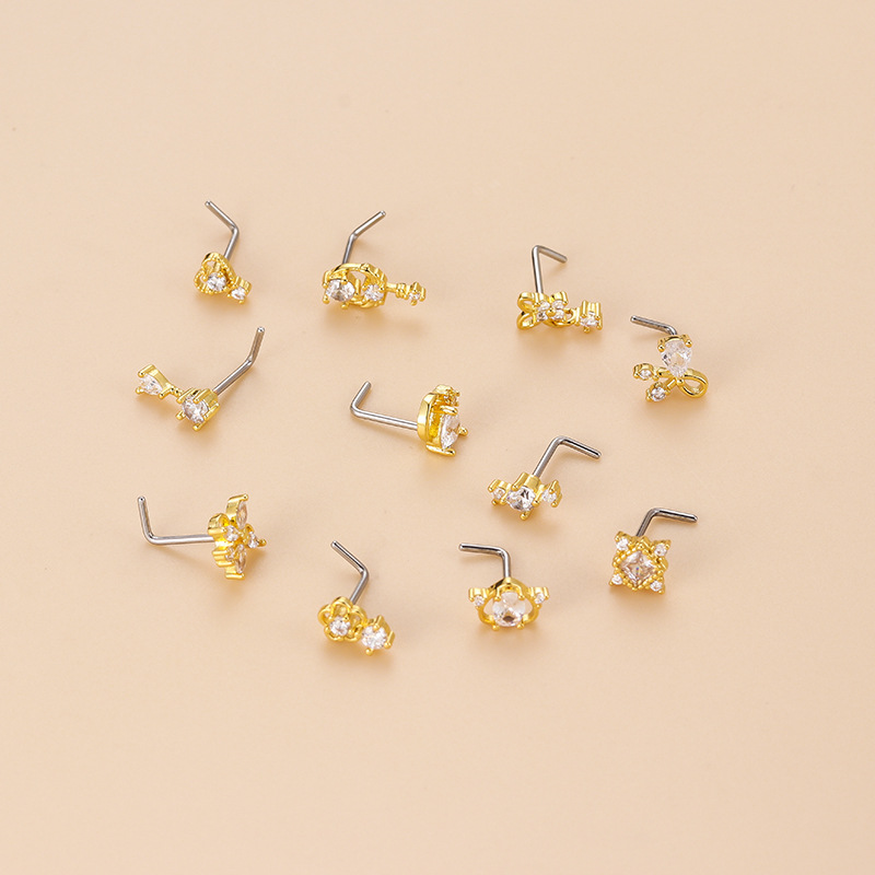 Piercing de nez en zircon cubi - Body Jewelry Nose Ring avis et prix