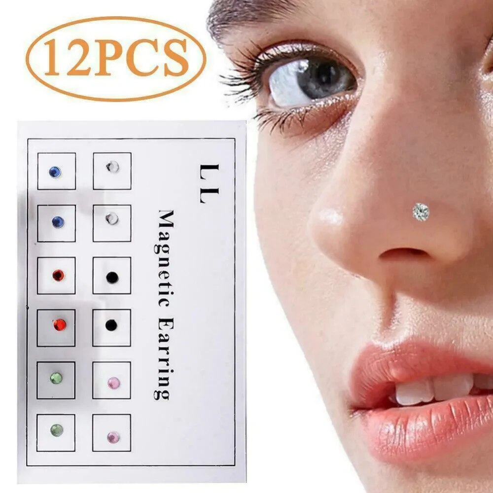 12 pièces/carte faux tricheur  - Body Jewelry Nose Ring avis et prix
