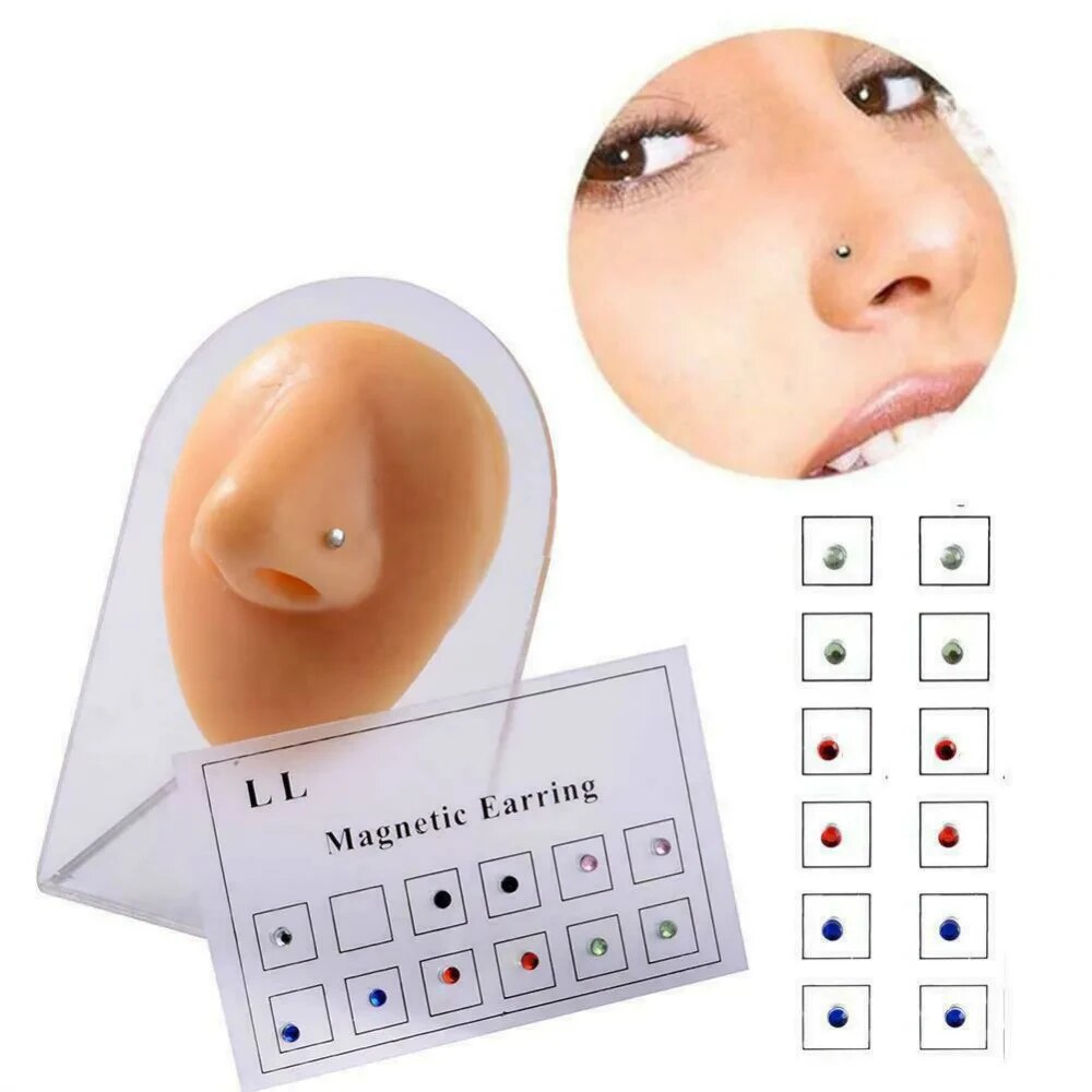 12 pièces/carte faux tricheur  - Body Jewelry Nose Ring avis et prix