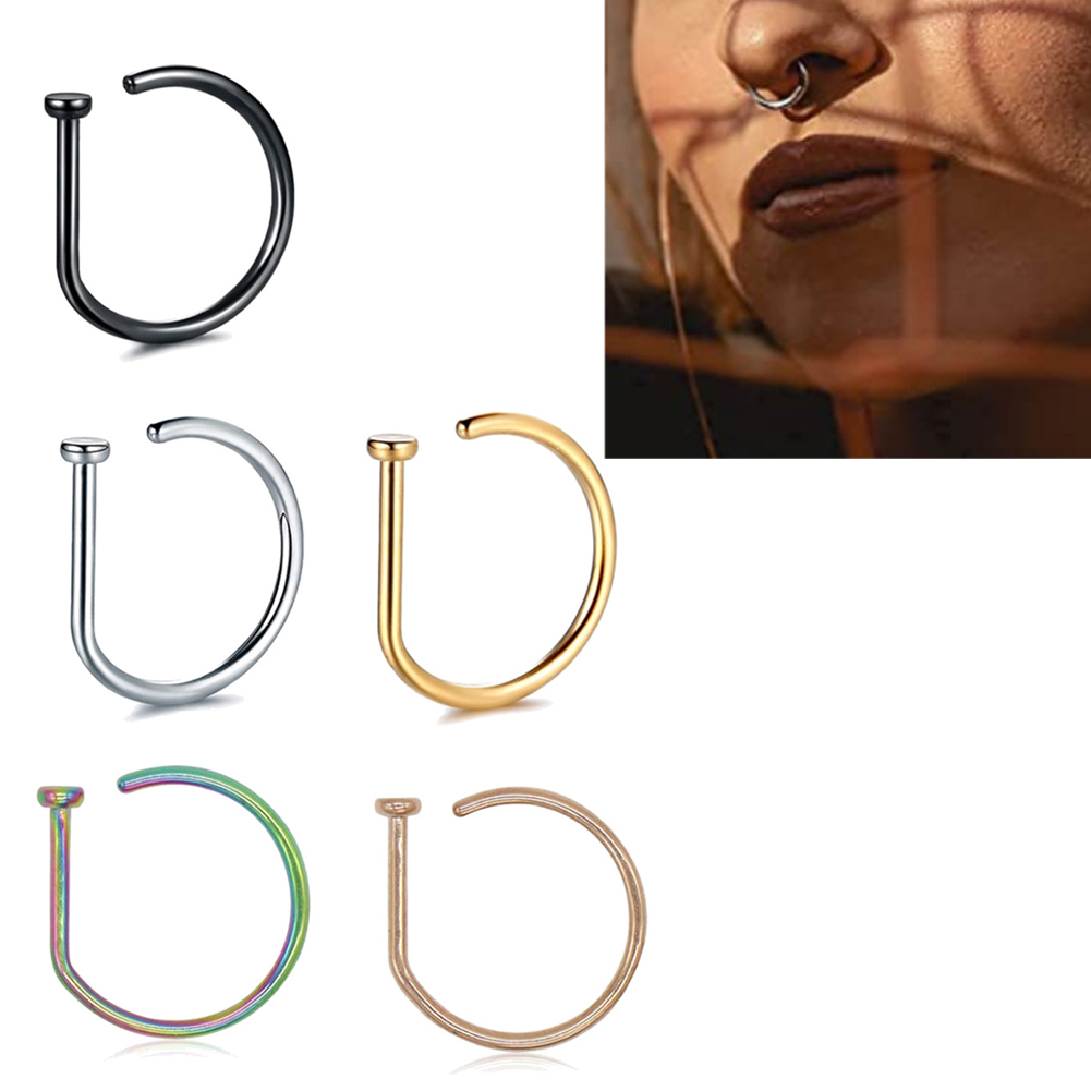 Faux anneaux incurvés en forme - Body Jewelry Nose Ring avis et prix