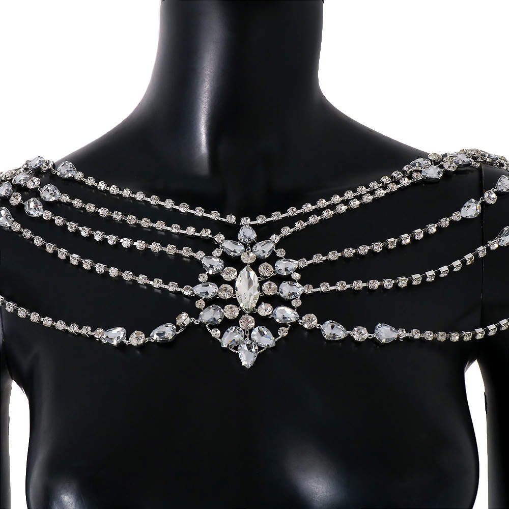 Boho cristal mariée épaule cha - Body Jewelry Retainers avis et prix
