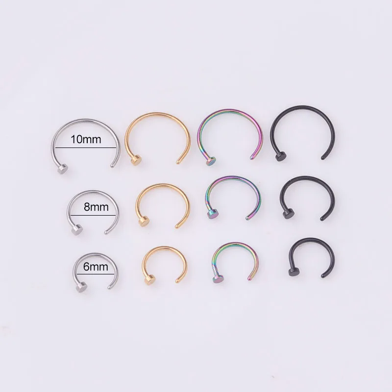 Lot de 5 anneaux de nez 20G, 6 - Body Jewelry Nose Ring avis et prix