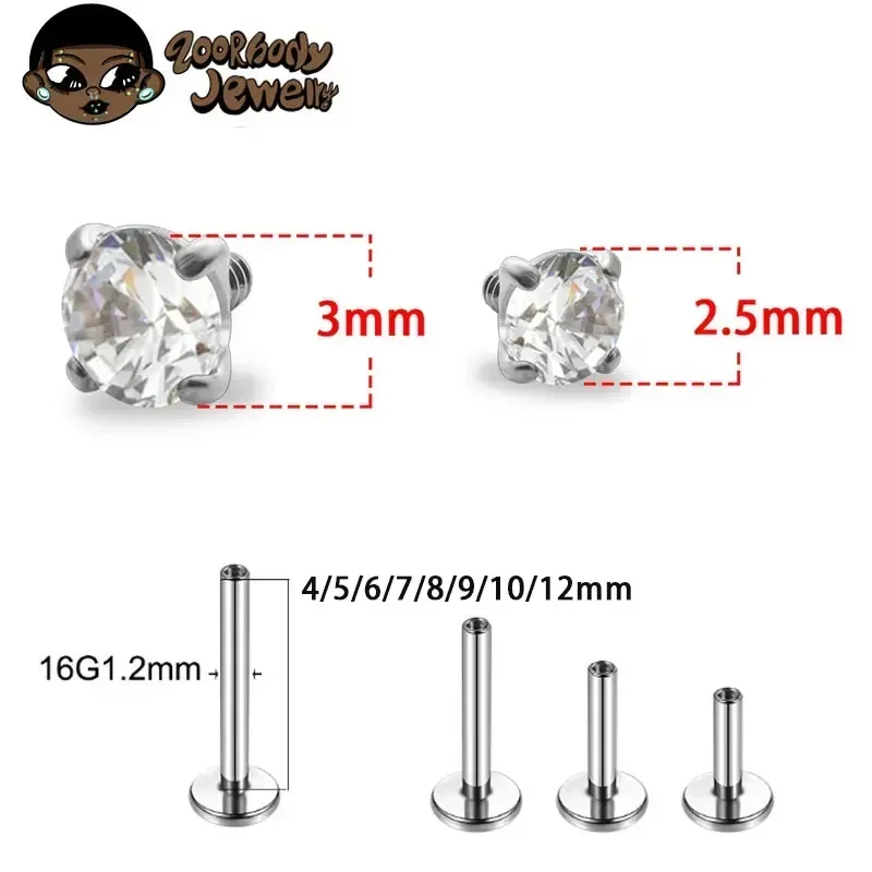 1 pièces G23 titane Piercing C - Body Jewelry Internally Threaded avis et prix