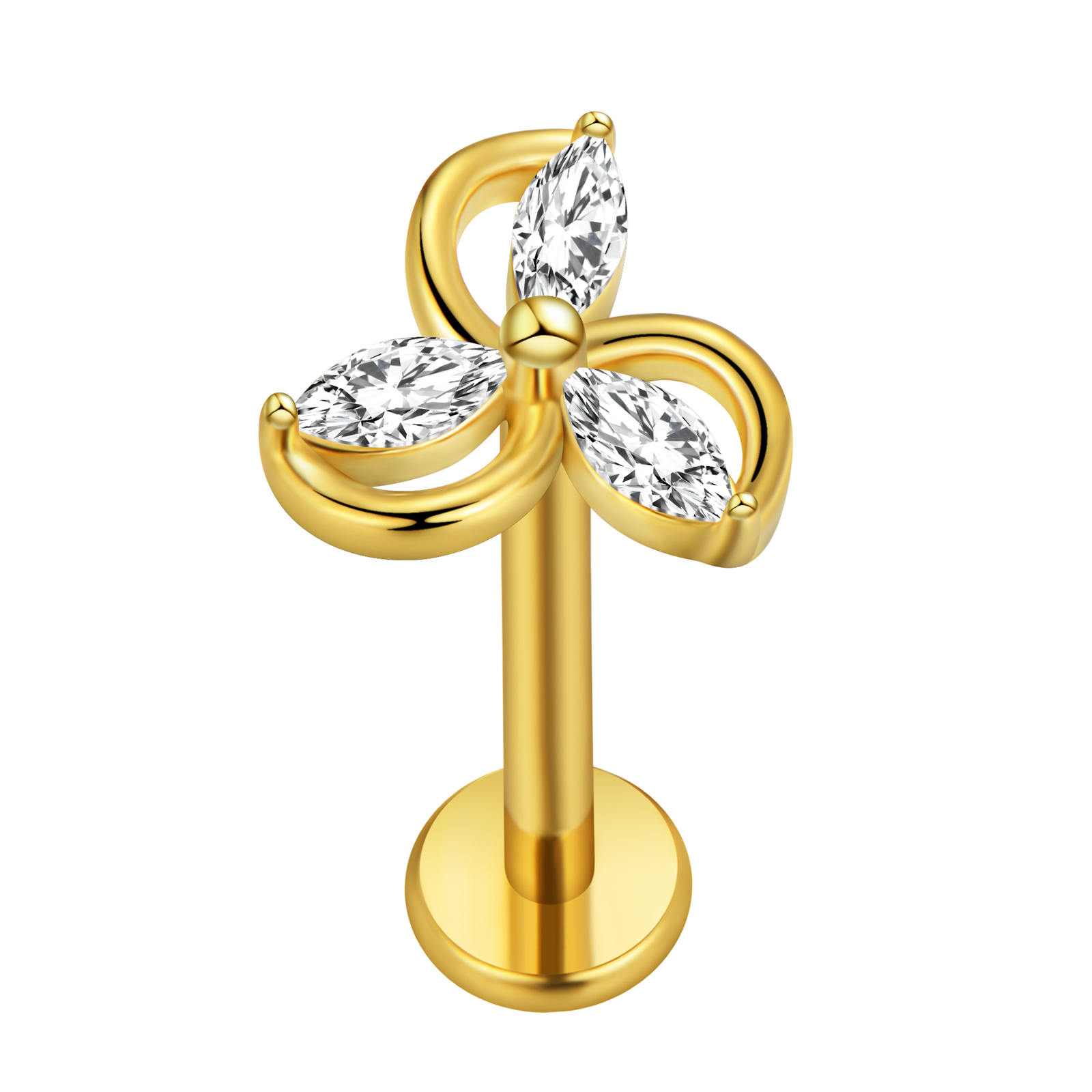 Feuille d'érable Labret Pierci - Body Jewelry Internally Threaded avis et prix