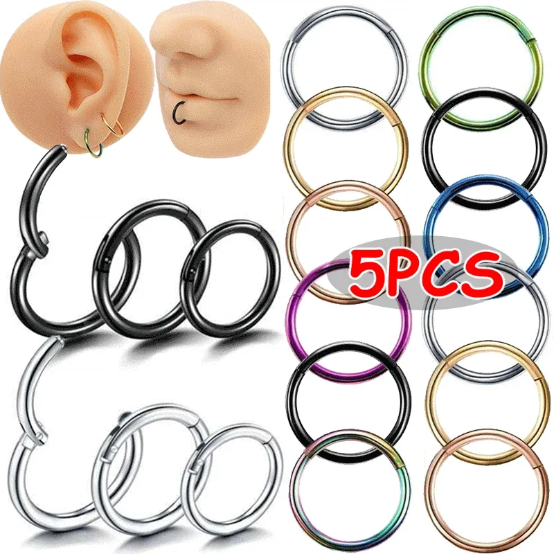 5pc 6/8/10mm anneau de nez art - Clicker Ring Seamless avis et prix