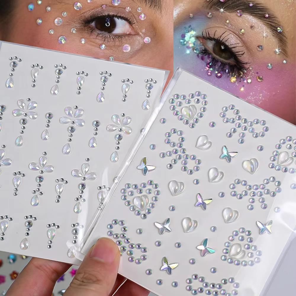 1 feuille coloré arc/étoile/cœ - Body Jewelry Stickers avis et prix