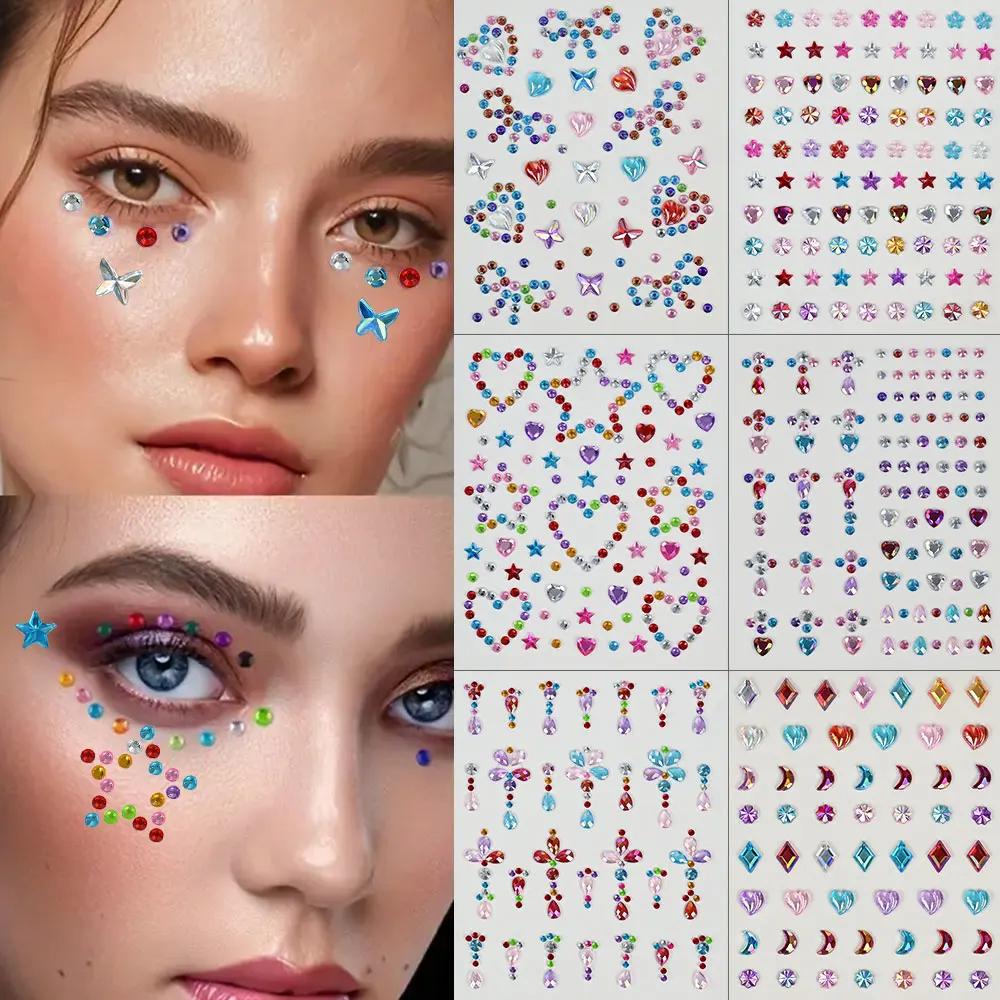1 feuille coloré arc/étoile/cœ - Body Jewelry Stickers avis et prix