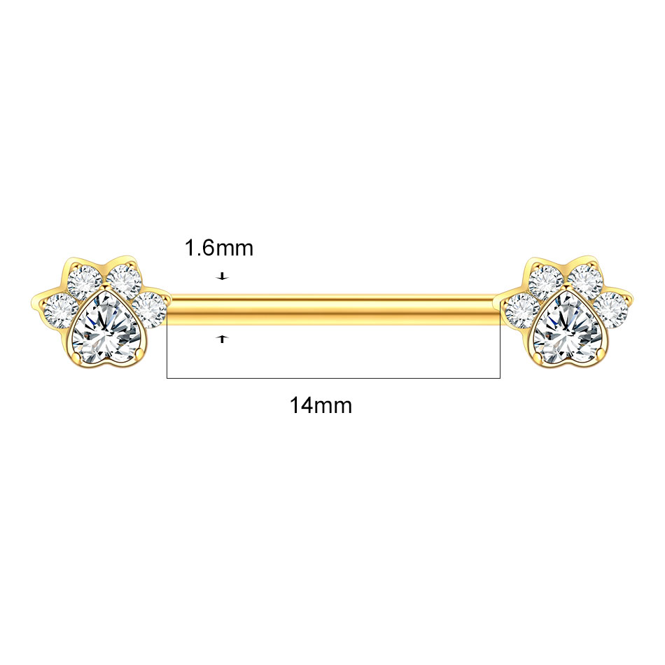 Piercing de mamelon en titane, - Body Jewelry Internally Threaded avis et prix