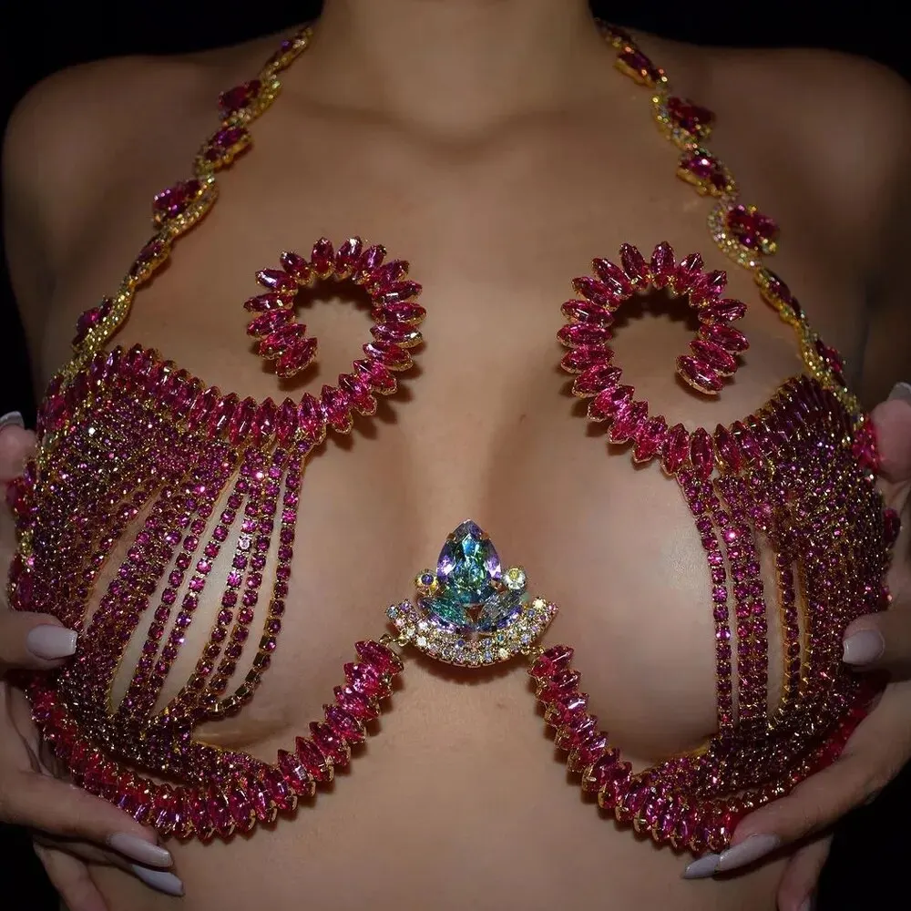 Soutien-gorge en biscuits rose - Body Jewelry Retainers avis et prix