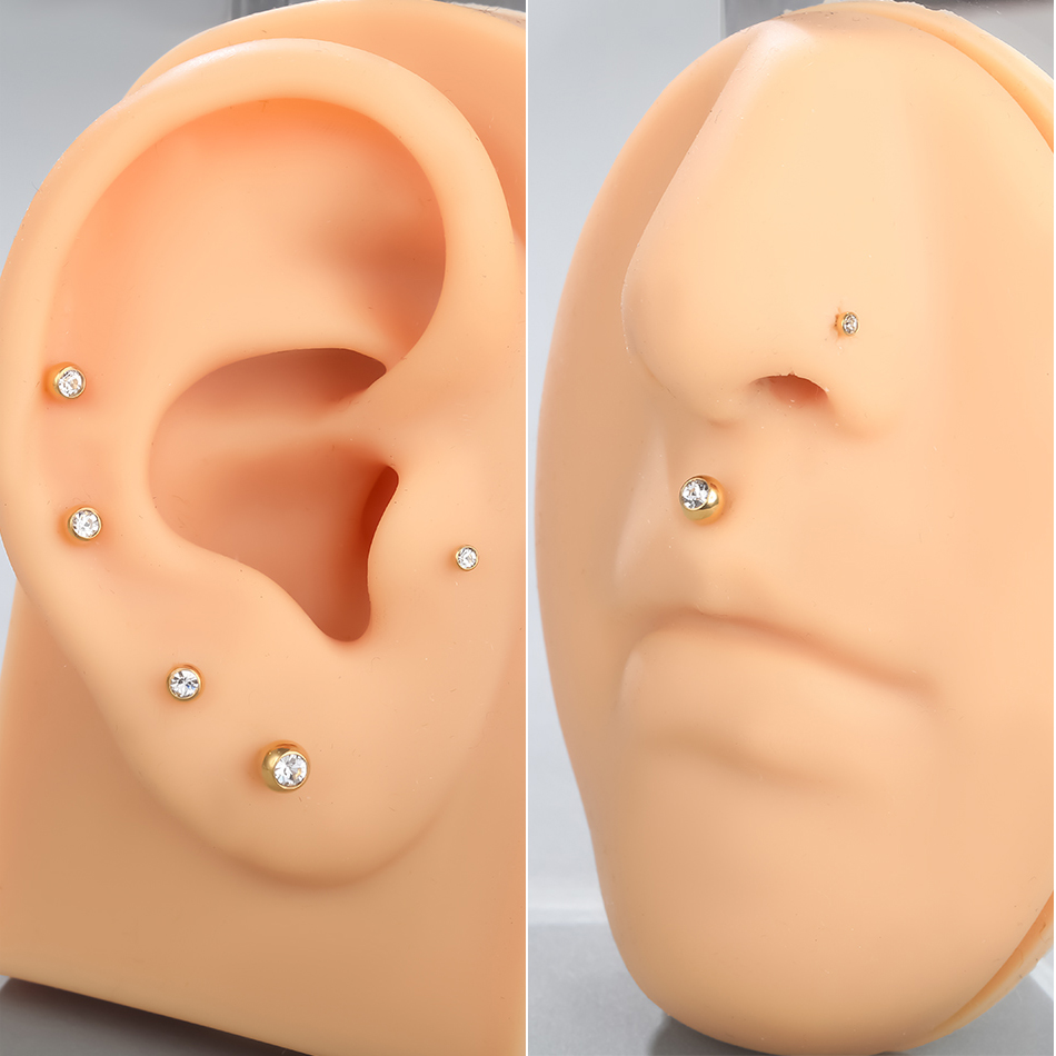 G23 titane Labret Piercing lèv - Body Jewelry Internally Threaded avis et prix