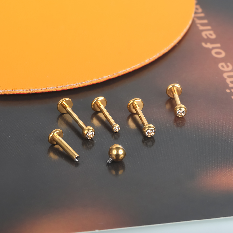 G23 titane Labret Piercing lèv - Body Jewelry Internally Threaded avis et prix
