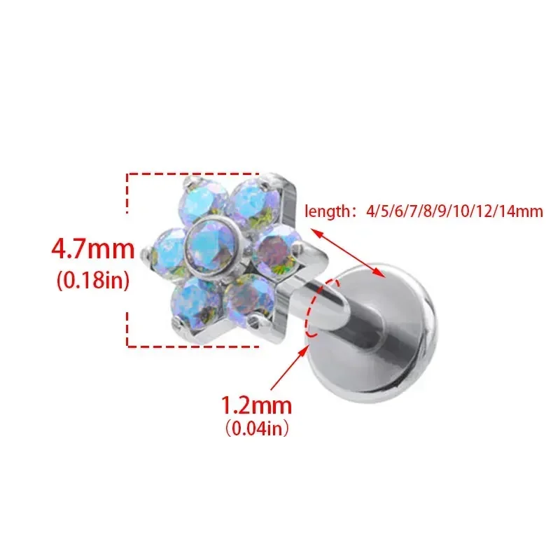 ASTM F136 titane fleur Piercin - Body Jewelry Internally Threaded avis et prix