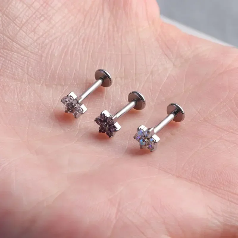 ASTM F136 titane fleur Piercin - Body Jewelry Internally Threaded avis et prix