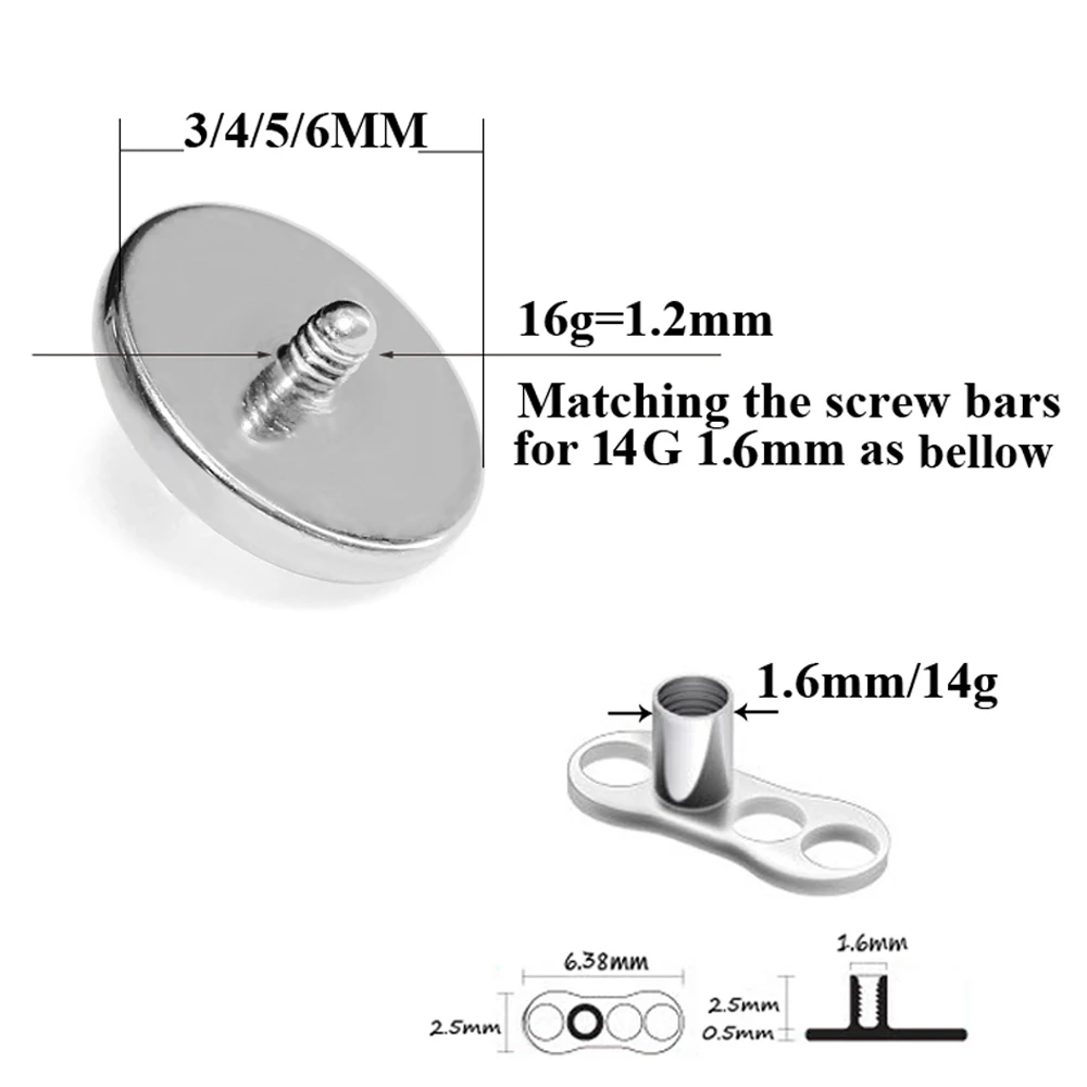 1PC titane broche Flash Film a - Dermal Anchor Top avis et prix