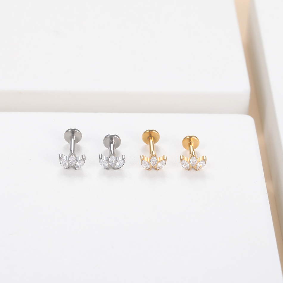 1pc Labret Piercing titane lèv - Body Jewelry Internally Threaded avis et prix