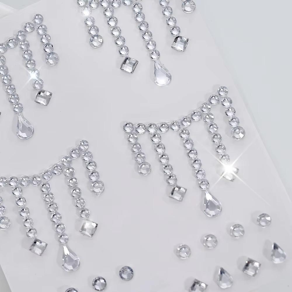 1/5 feuilles visage bijoux aut - Body Jewelry Stickers avis et prix