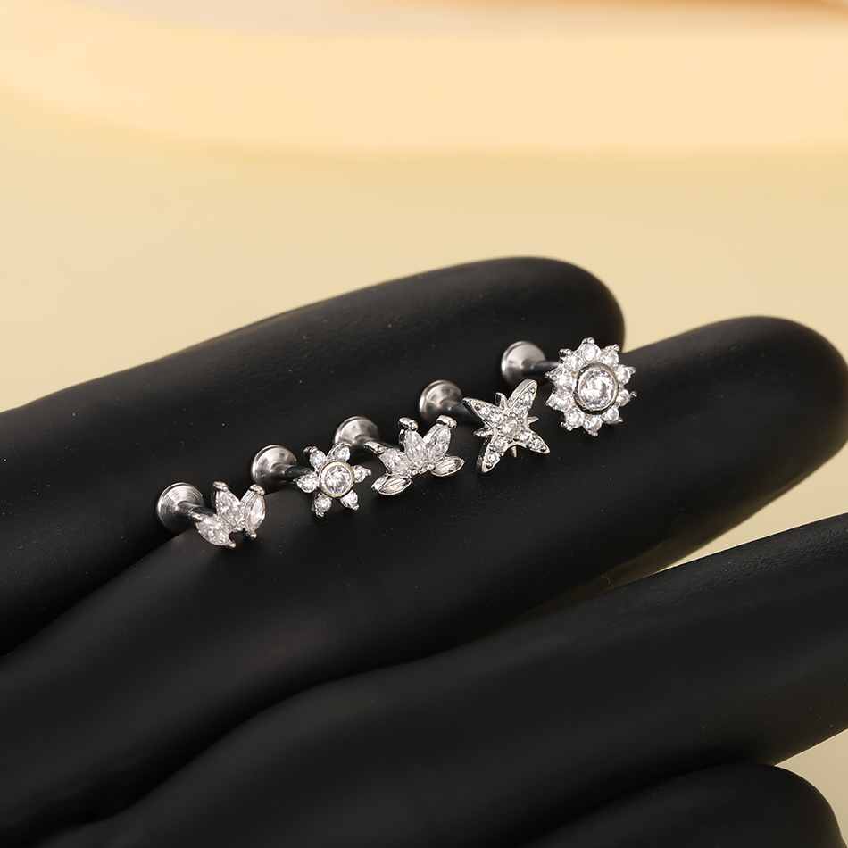 1 pièce Boucle d'oreille clou  - Body Jewelry Internally Threaded avis et prix