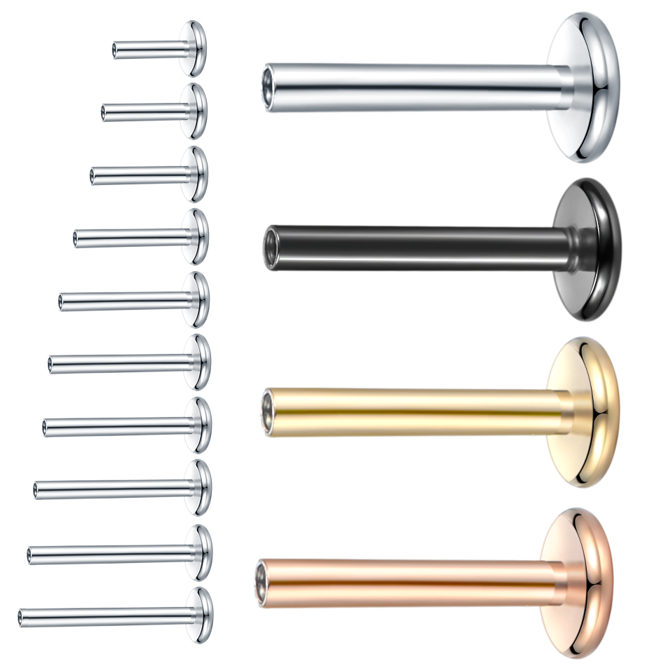 Piercing Labret en acier, 10 p - Body Jewelry Internally Threaded avis et prix