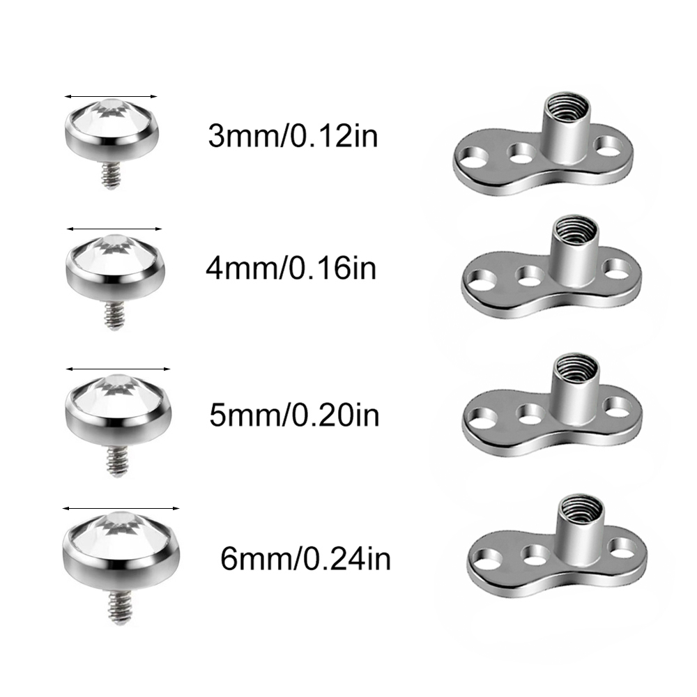 9 pièces-1 pièce en acier chir - Dermal Anchor Top avis et prix
