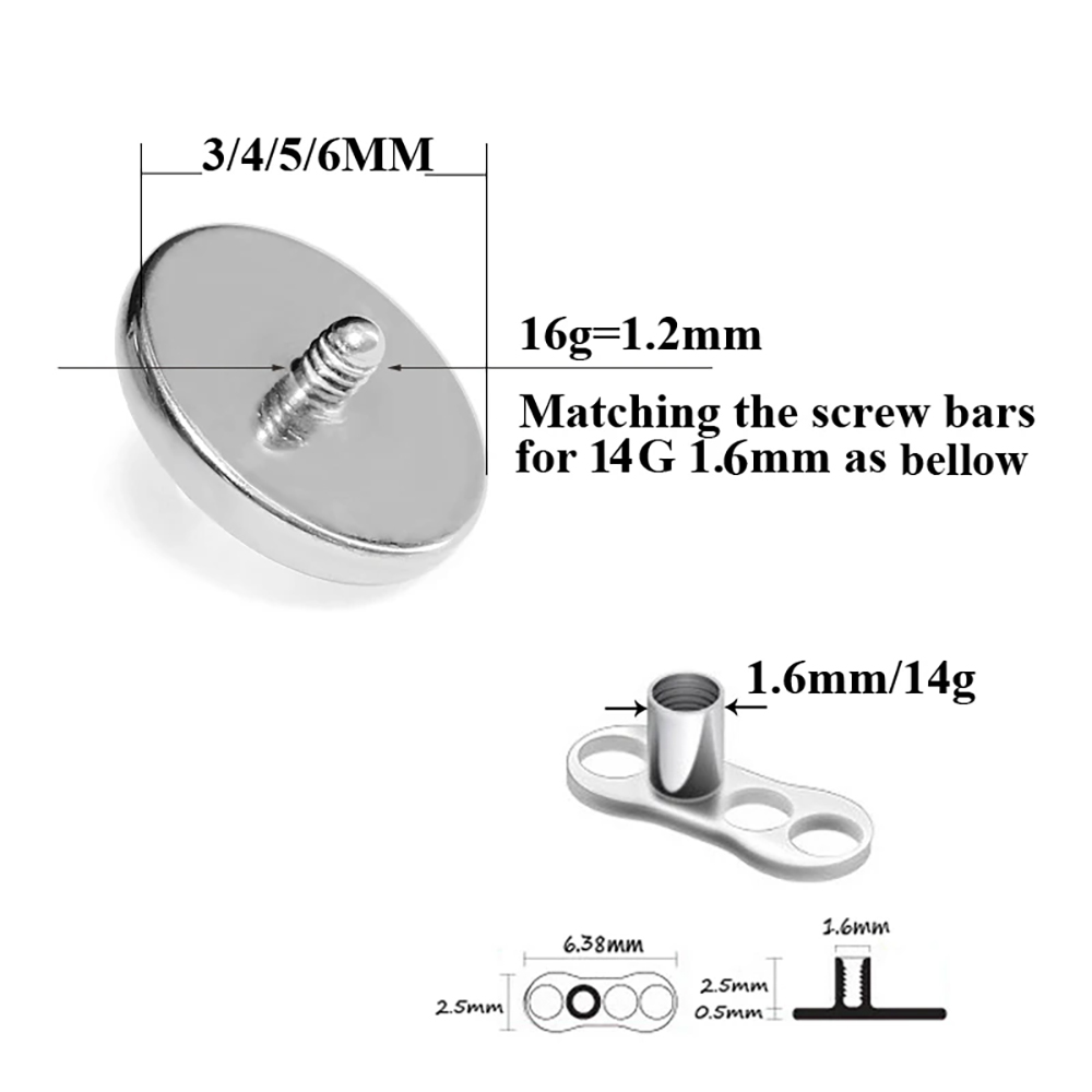 Opale de feu en titane G23, an - Dermal Anchor Top avis et prix