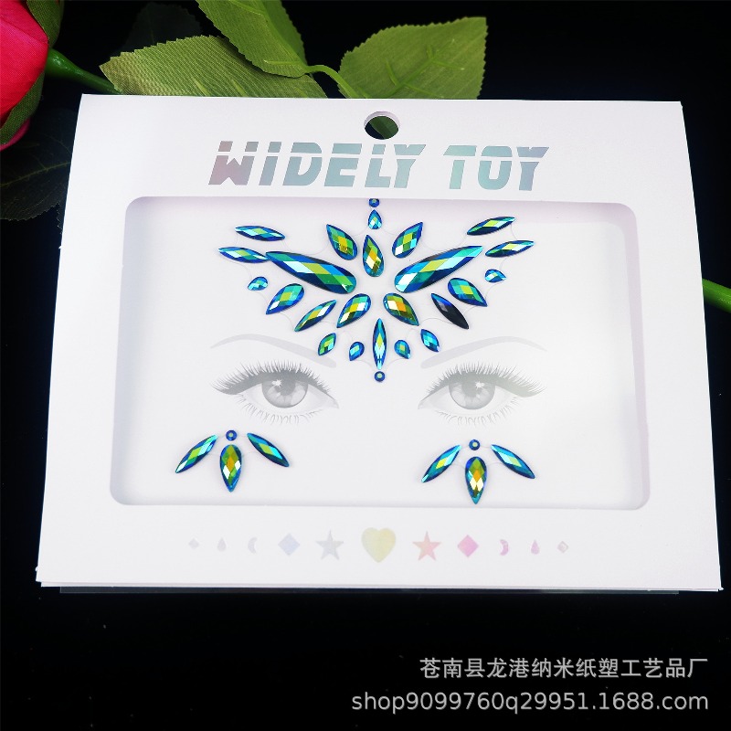 Autocollants visage scintillan - Body Jewelry Stickers avis et prix
