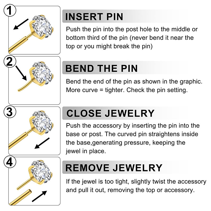 Anneaux de piercing sans filet - Body Jewelry Nose Ring avis et prix